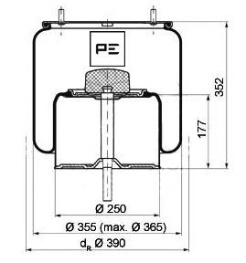 PE AUTOMOTIVE Metallipalje, ilmajousitus 084.020-71A